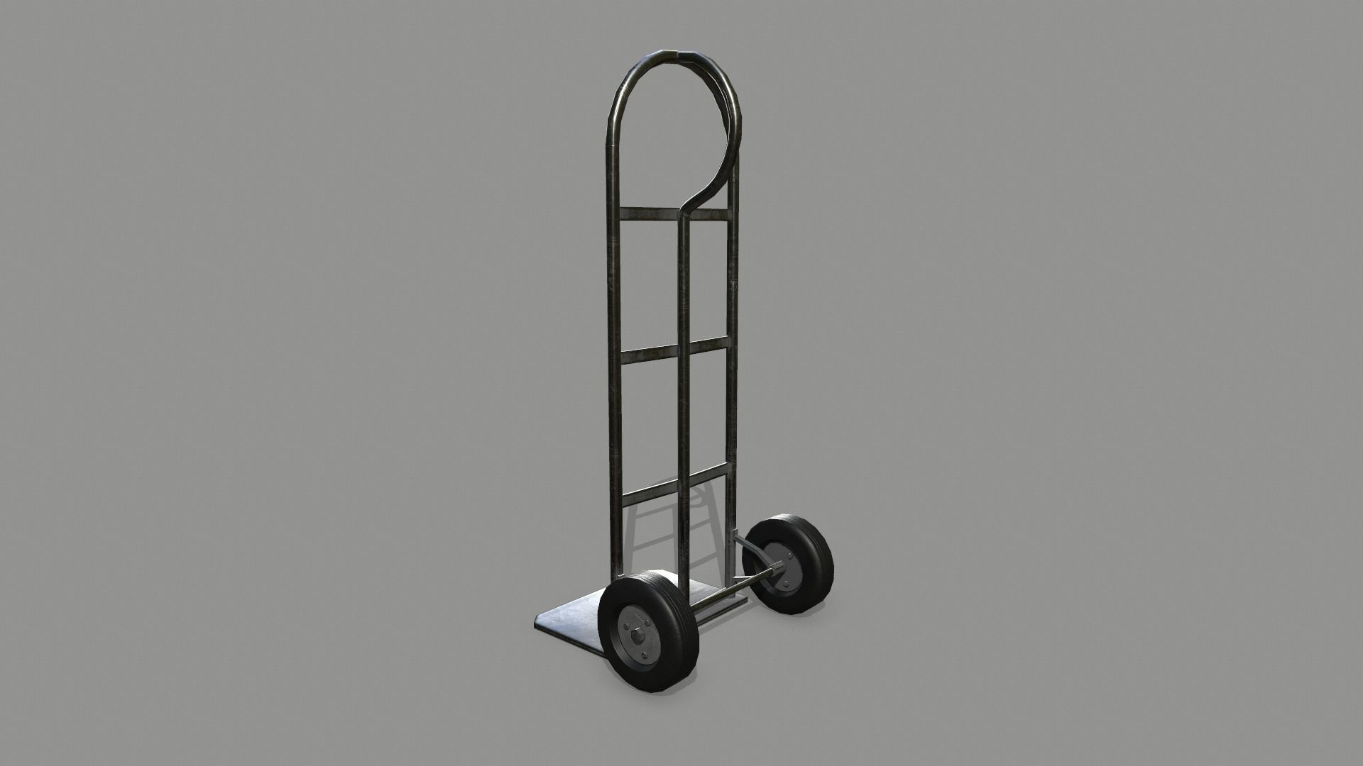 Trolley hand truck Low-poly 3D model_8