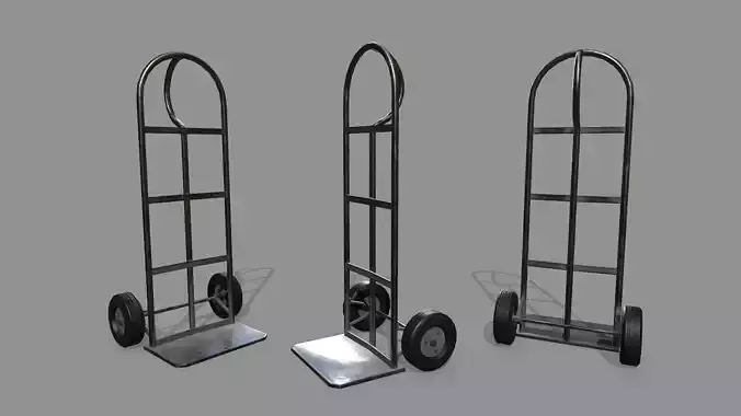Trolley hand truck Low-poly 3D model
