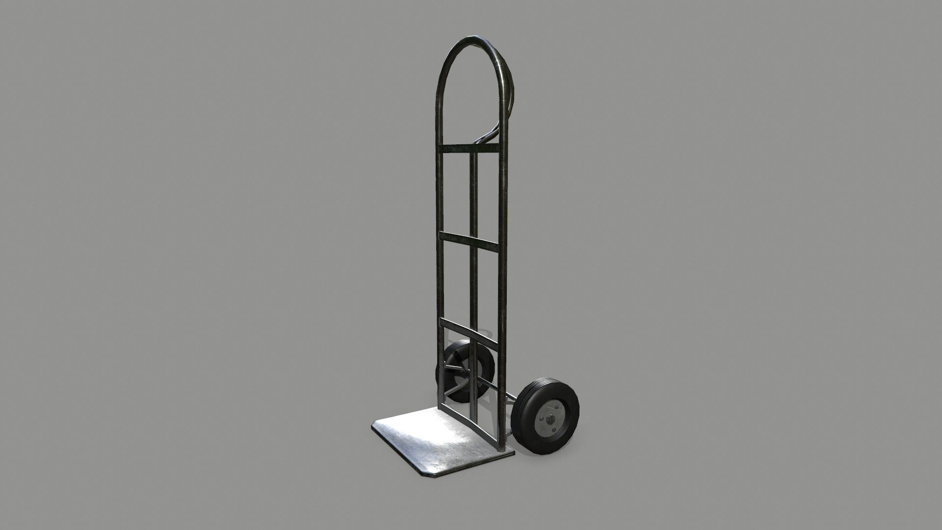 Trolley hand truck Low-poly 3D model_2