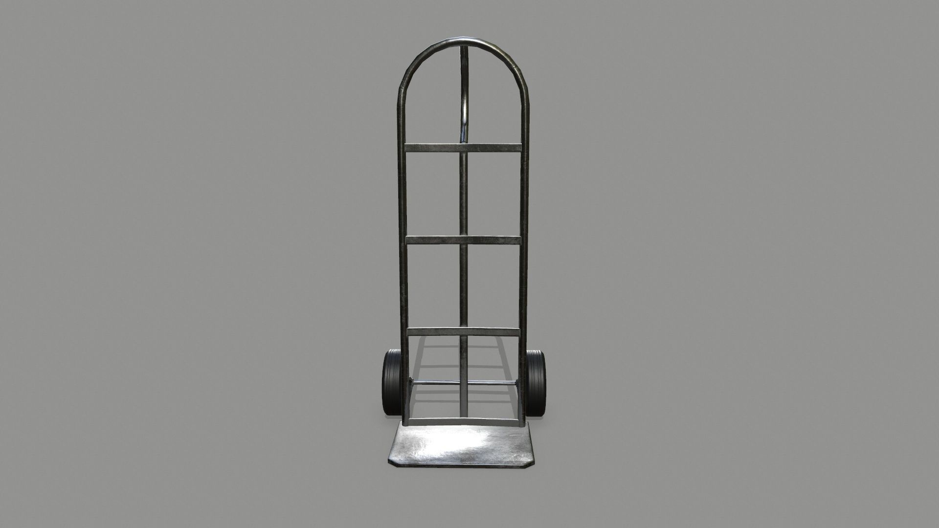 Trolley hand truck Low-poly 3D model_3