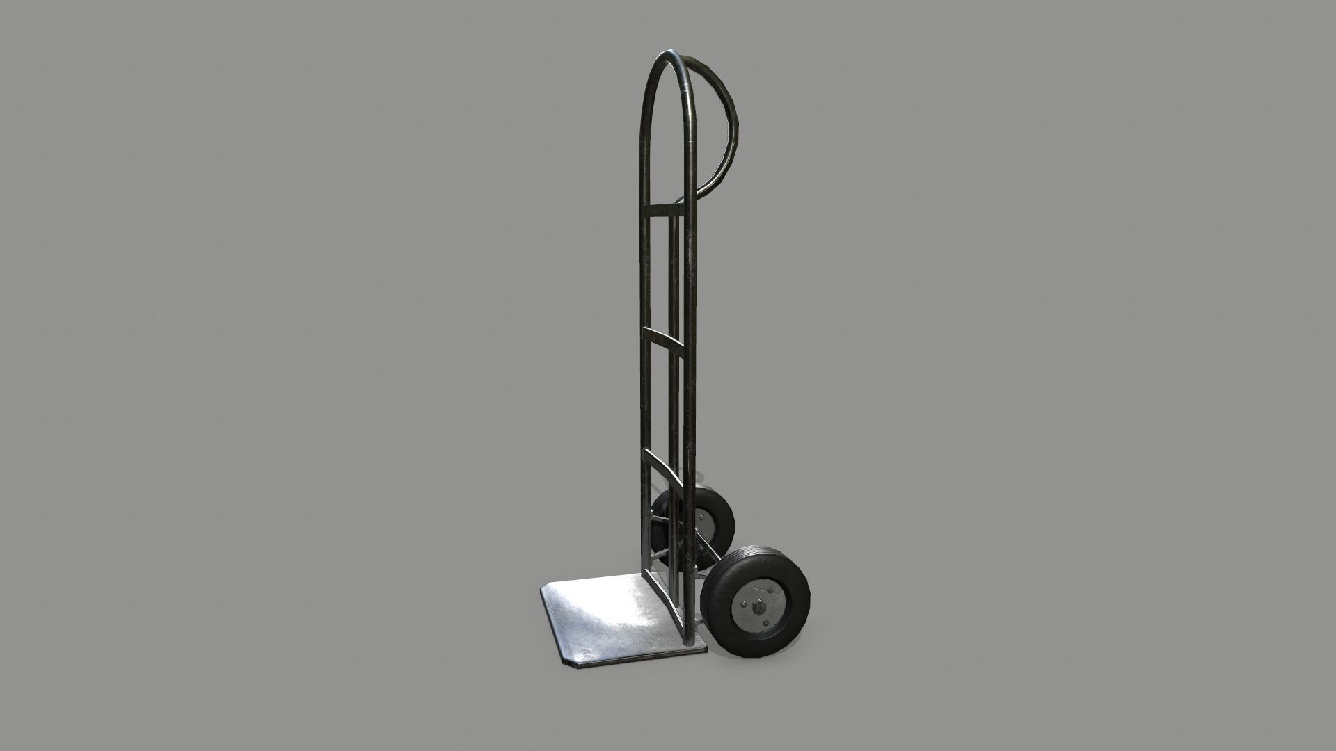 Trolley hand truck Low-poly 3D model_9