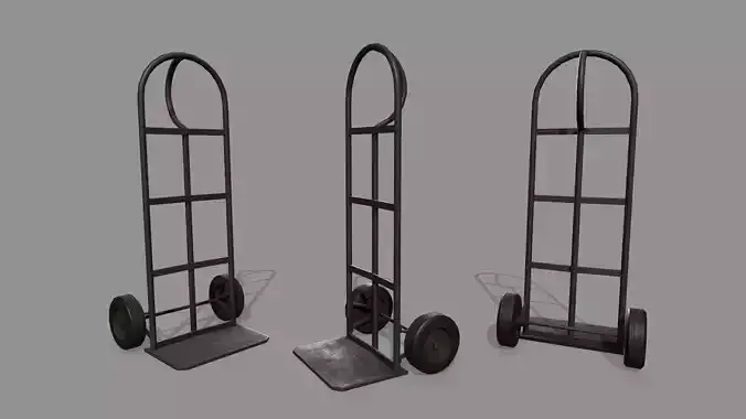 Trolley hand truck Low-poly 3D model