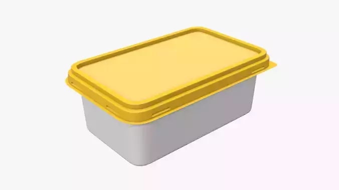Margarin rectangular package 01 3D model