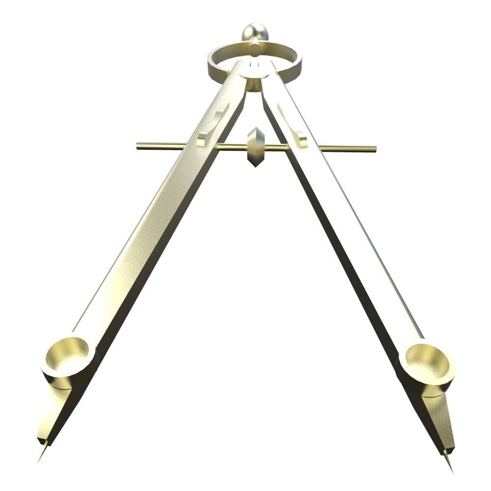  Drafting Compass Low-poly 3D model_6