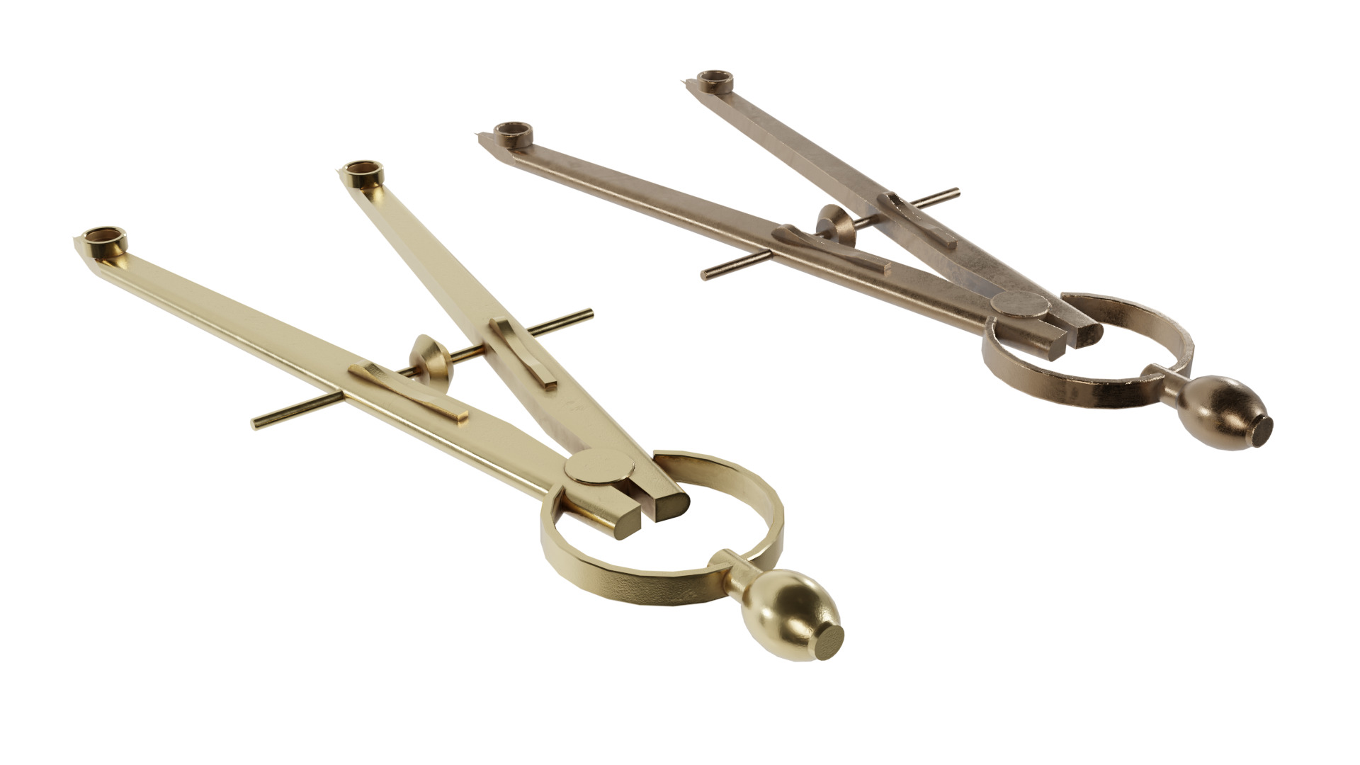  Drafting Compass Low-poly 3D model_12