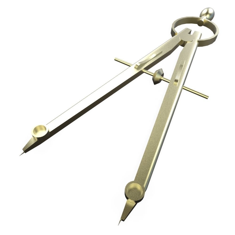  Drafting Compass Low-poly 3D model_8