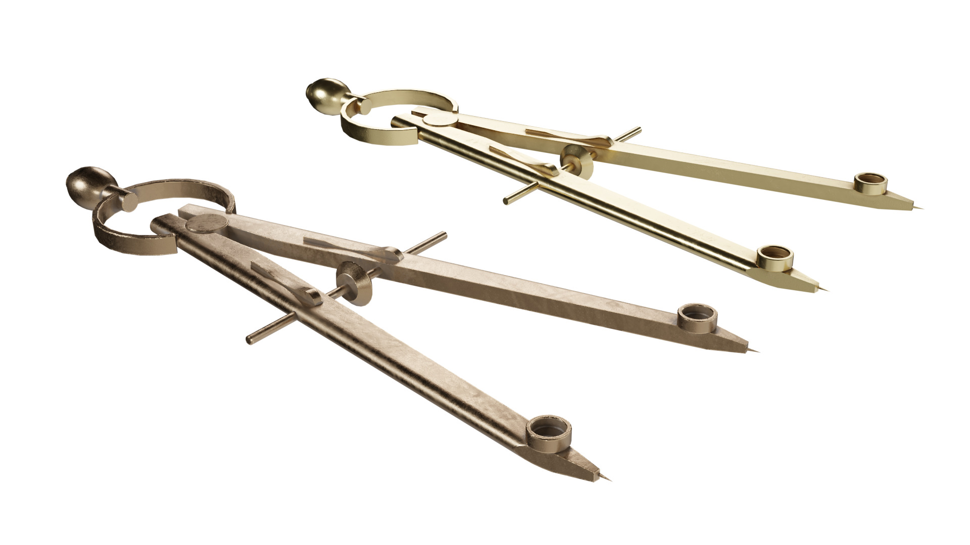  Drafting Compass Low-poly 3D model_14