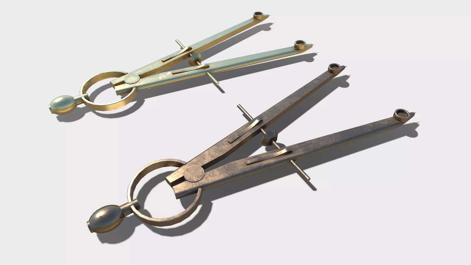  Drafting Compass Low-poly 3D model_0