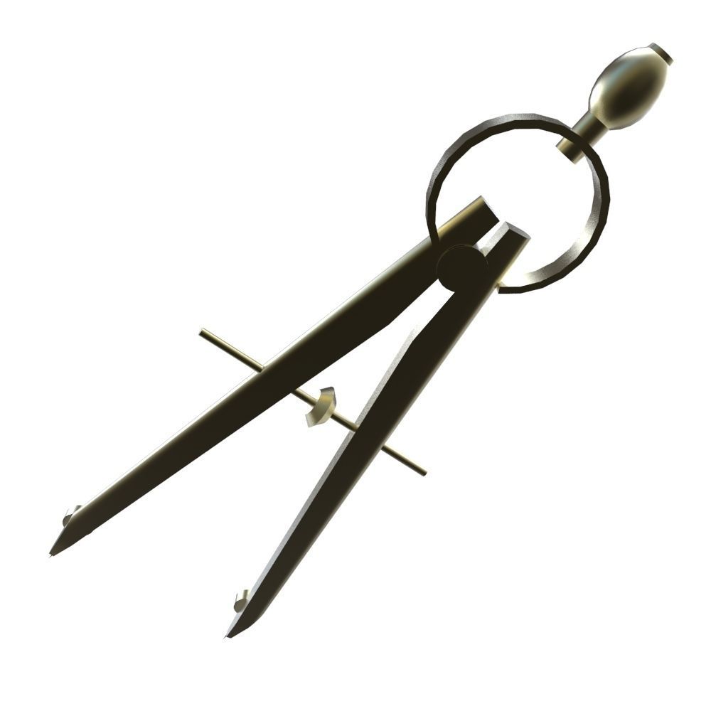  Drafting Compass Low-poly 3D model_7