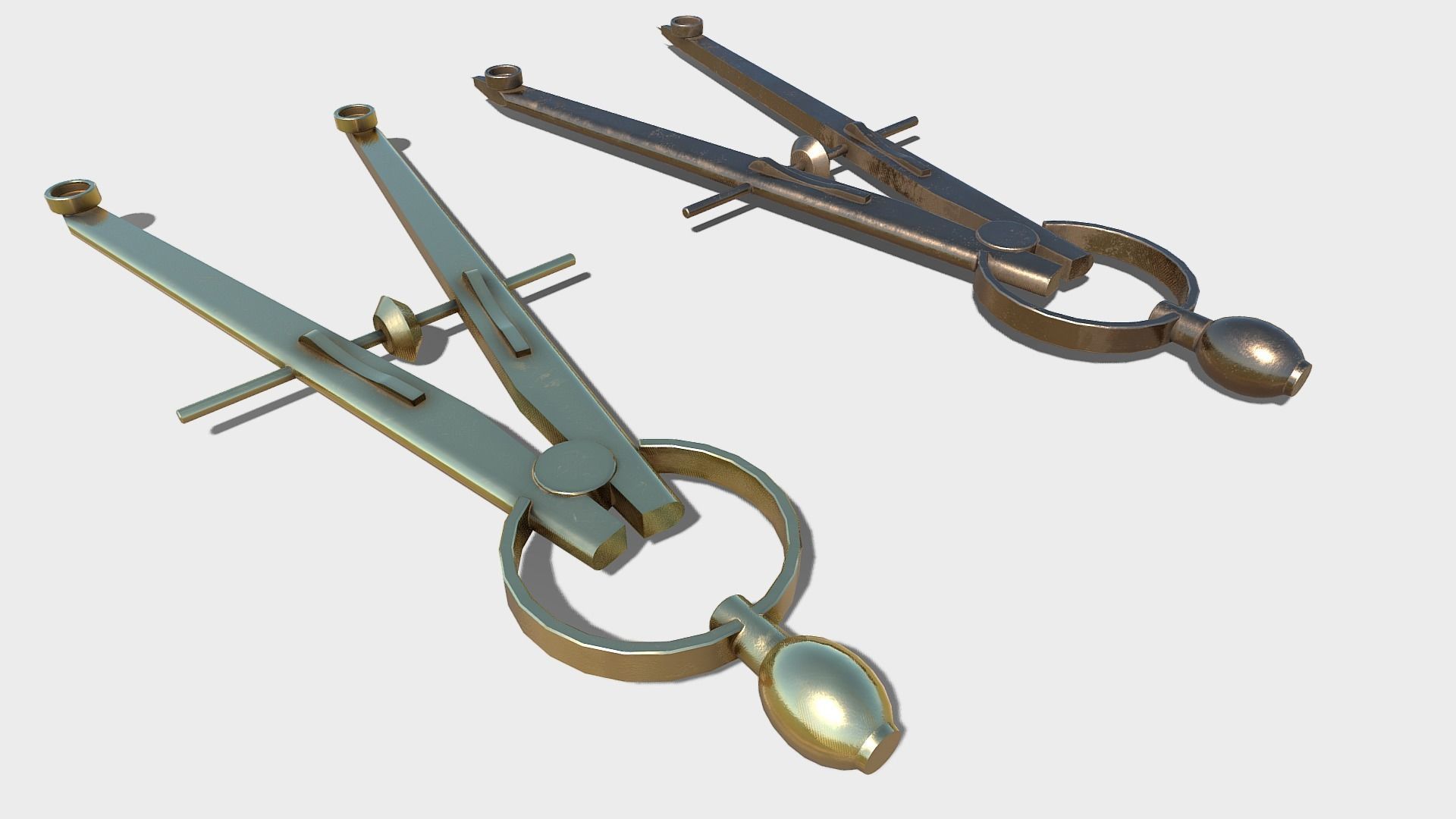  Drafting Compass Low-poly 3D model_2