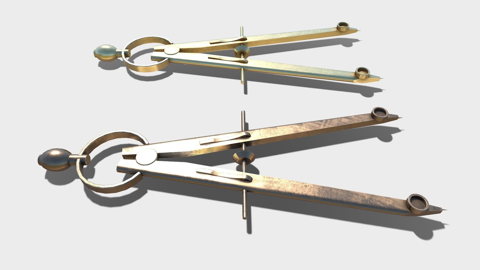  Drafting Compass Low-poly 3D model_3