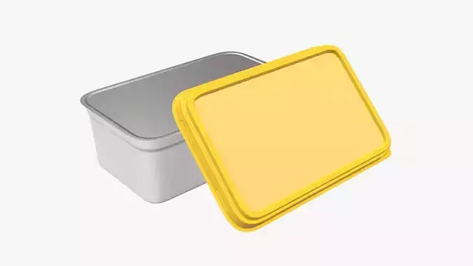 Margarin rectangular package 02 3D model