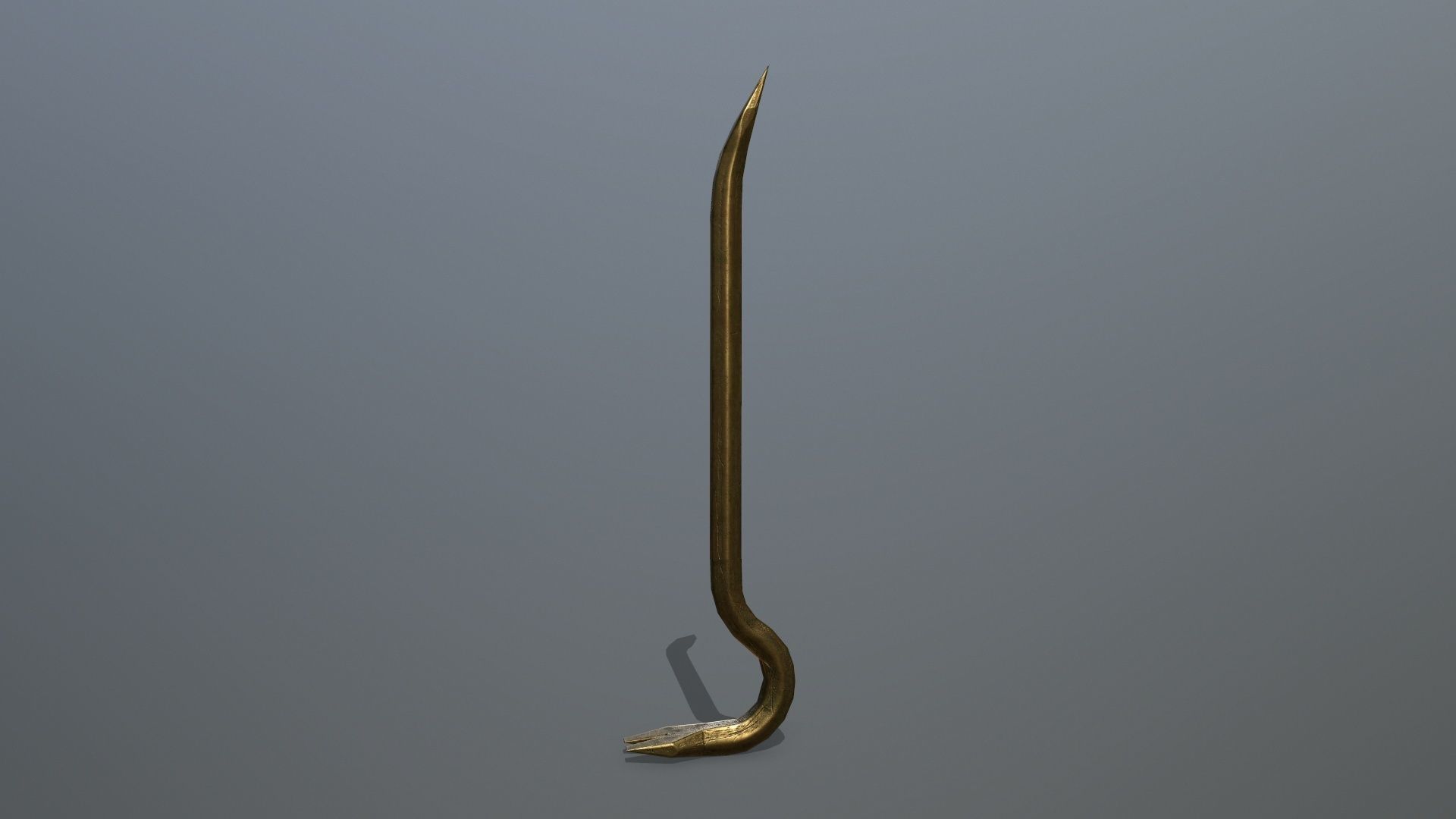 Crowbar hook Low-poly 3D model_3