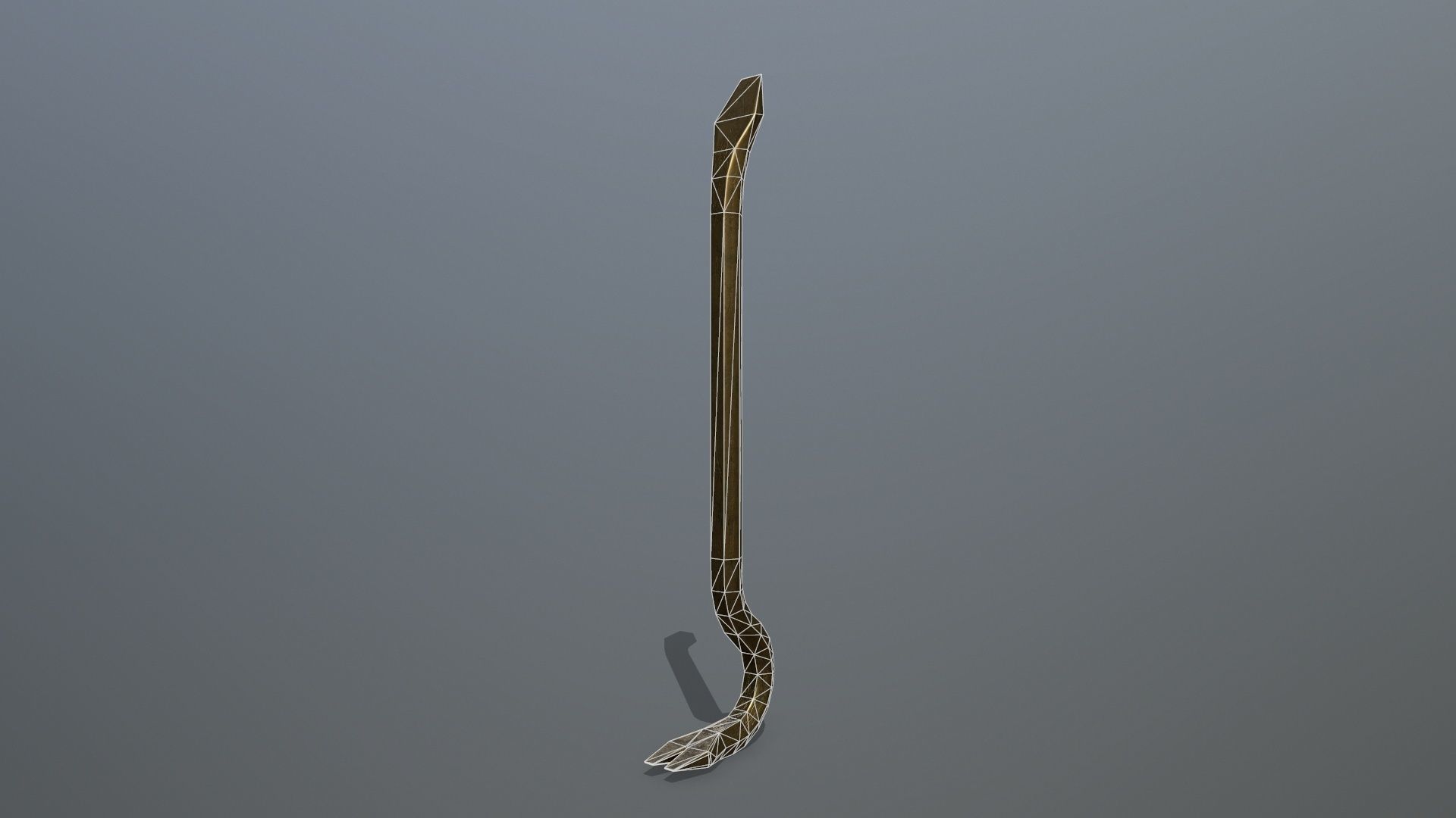 Crowbar hook Low-poly 3D model_9
