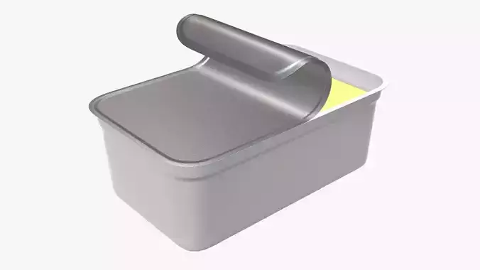 Margarin rectangular package 03 3D model