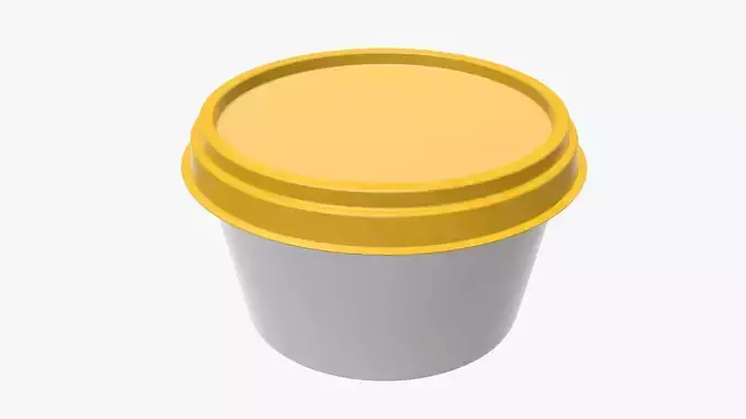Margarin round package 3D model