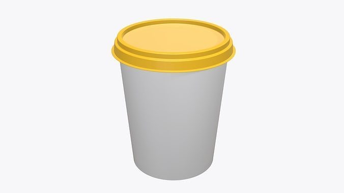 Sour cream plastic package 3D model