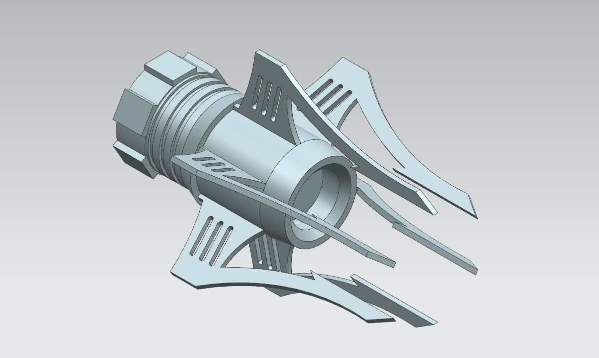 Venom Sith Lightsaber 3D Model 3D print model_2