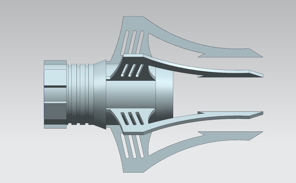 Venom Sith Lightsaber 3D Model 3D print model_5