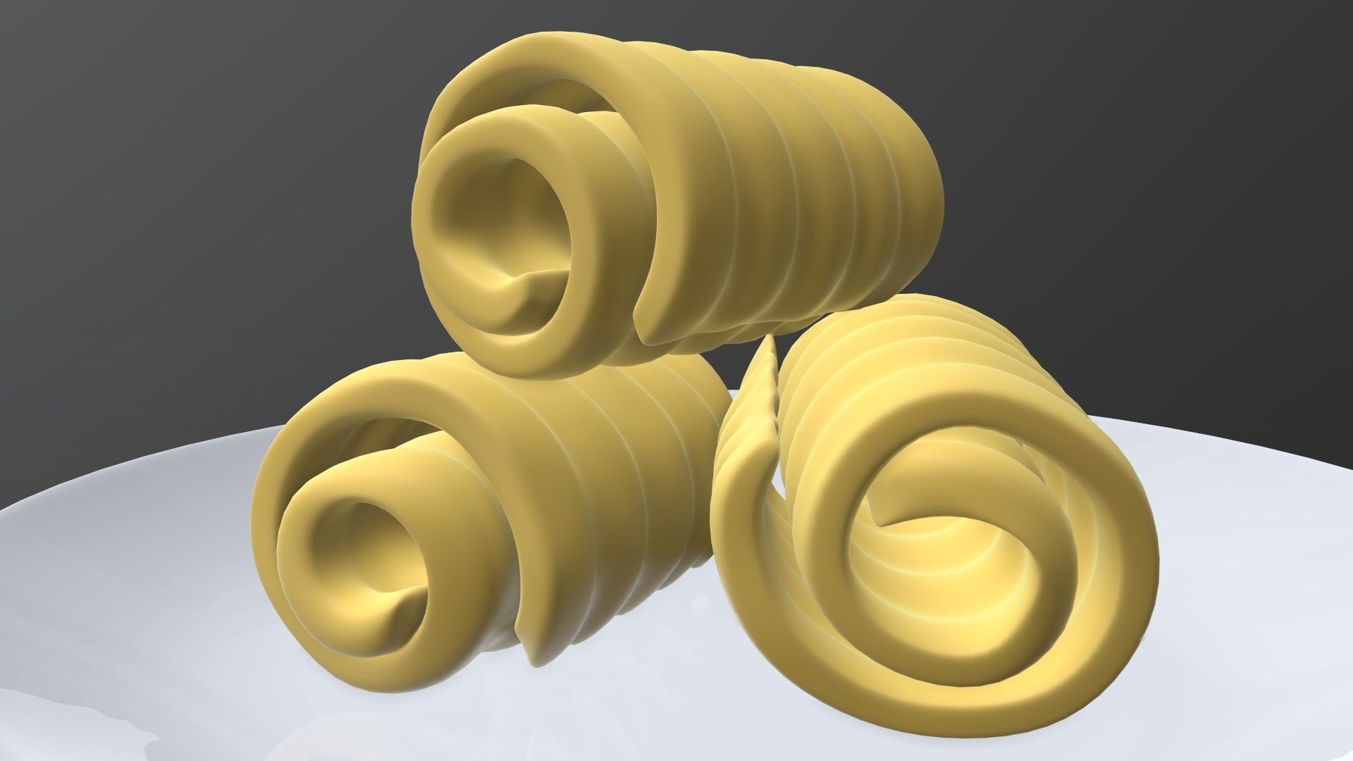 Butter on plate 3D model_3