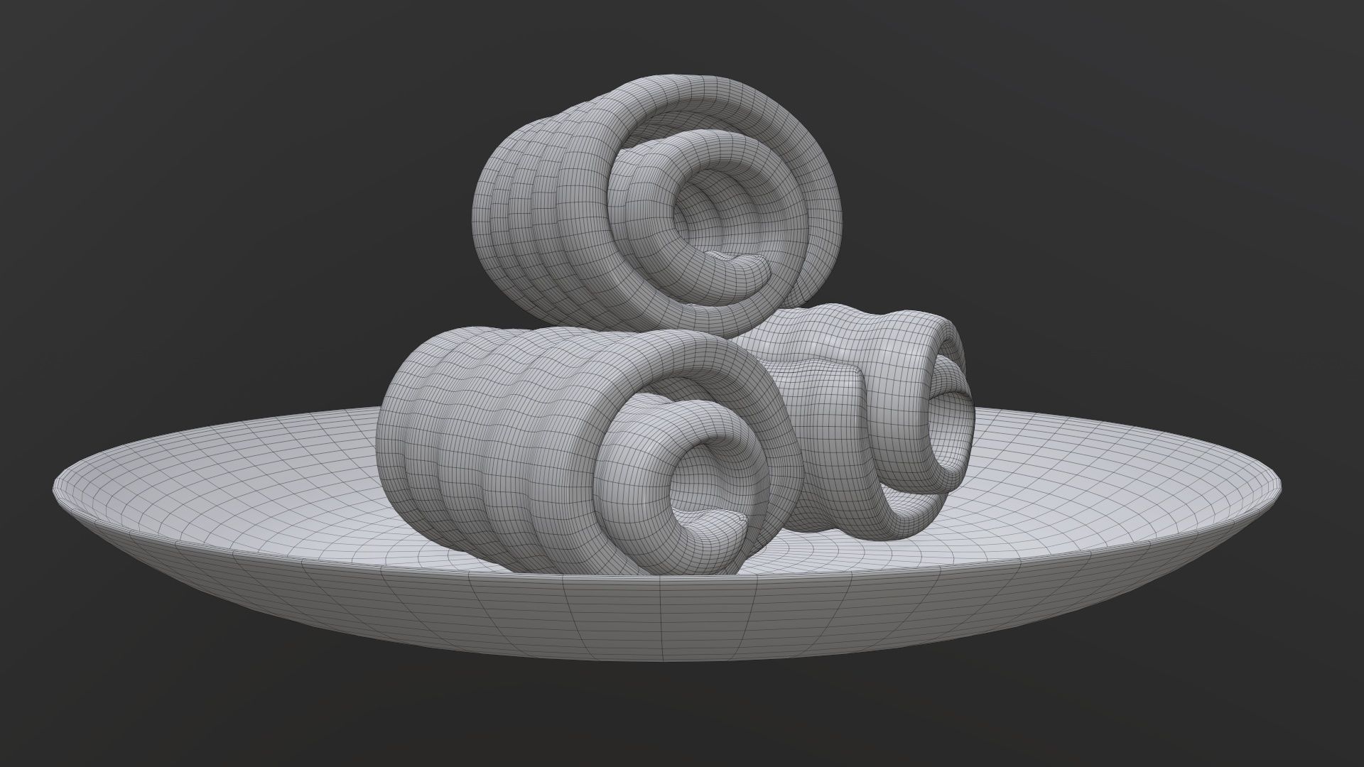 Butter on plate 3D model_7