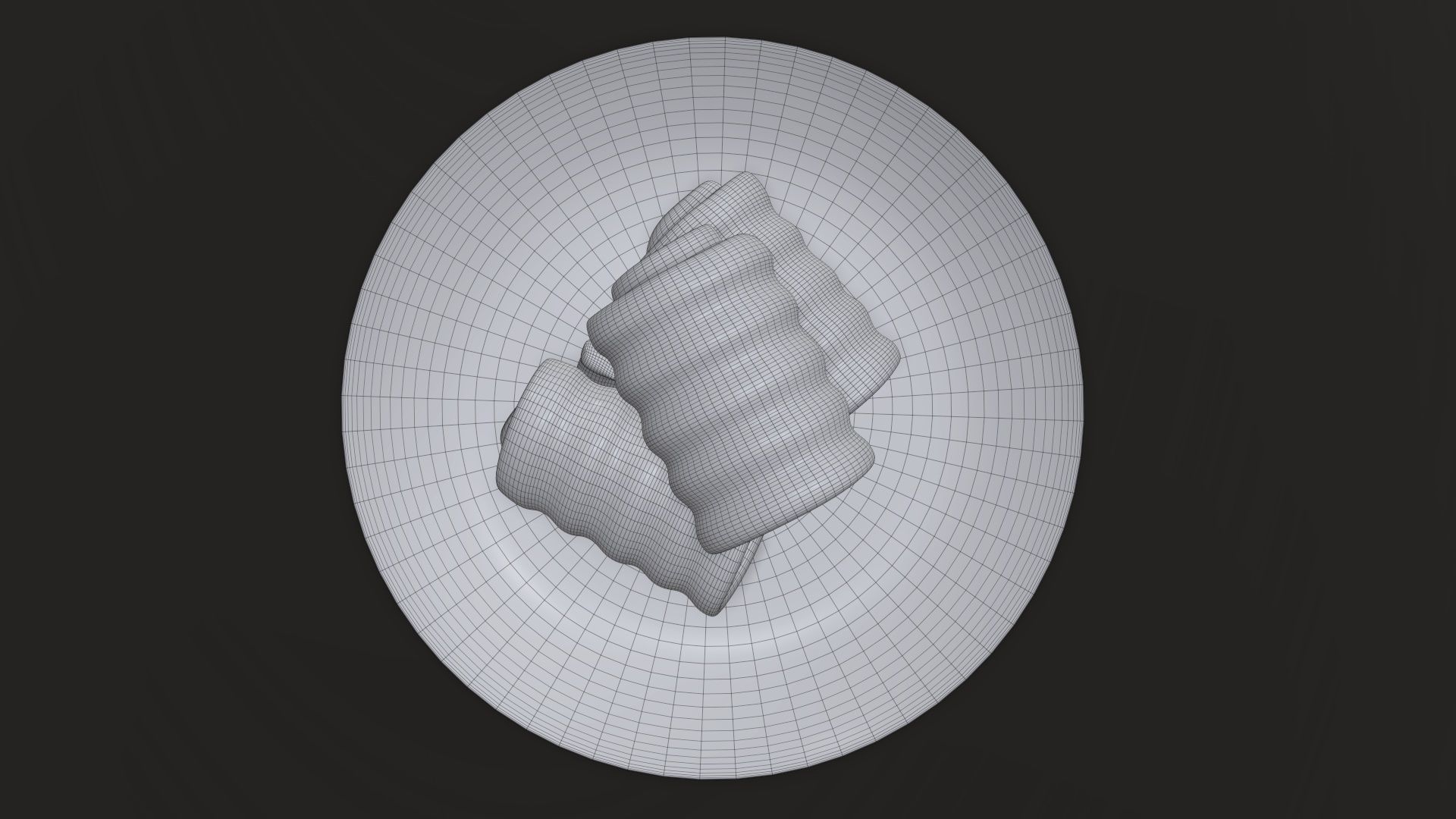 Butter on plate 3D model_10
