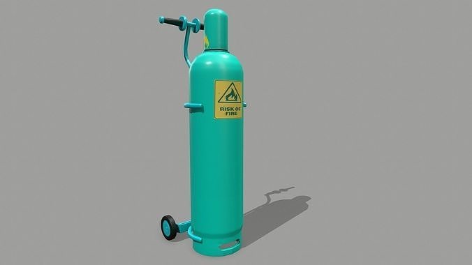 Propane Tank Low-poly 3D model 3