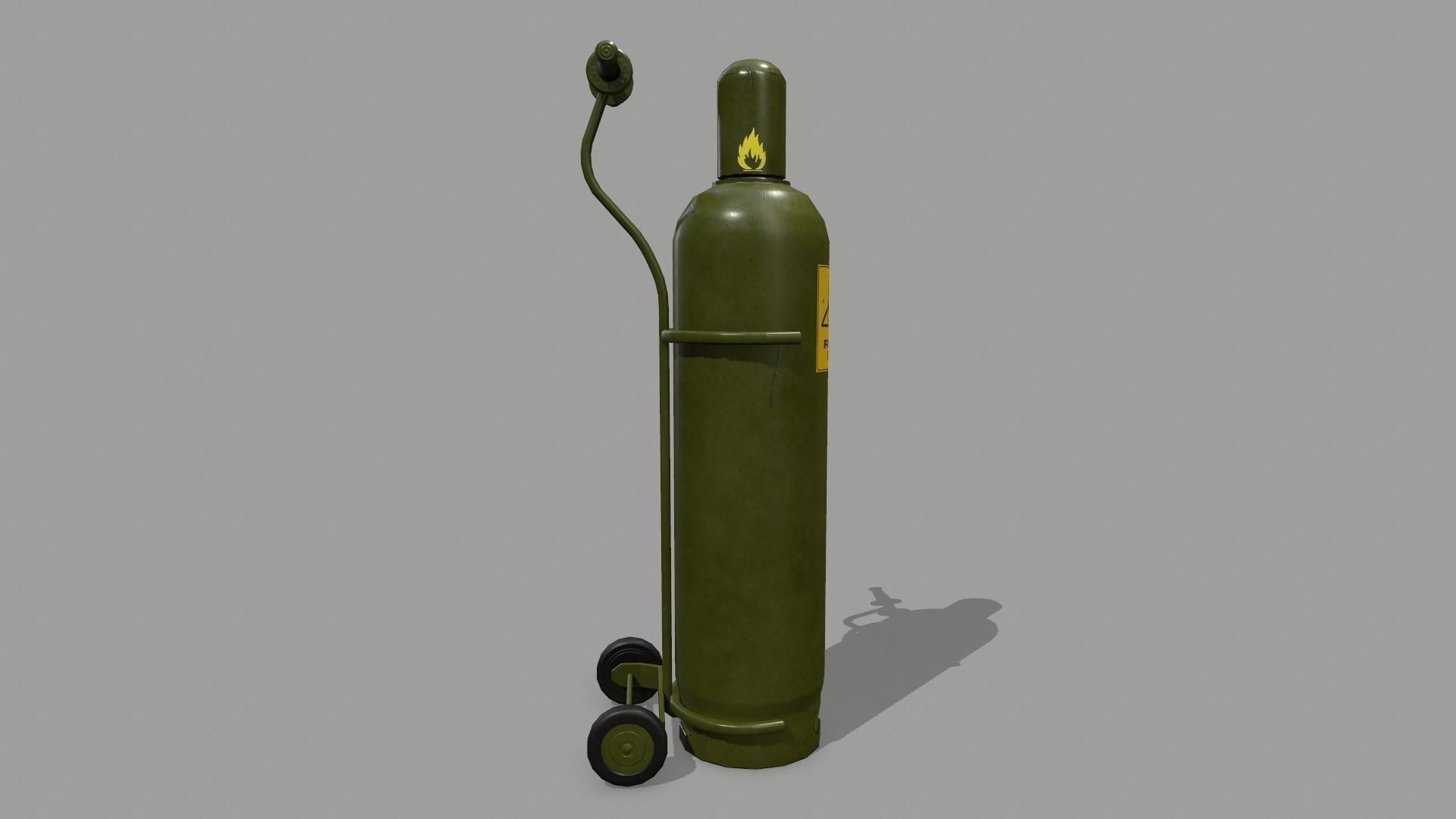 Propane Tank Low-poly 3D model_3