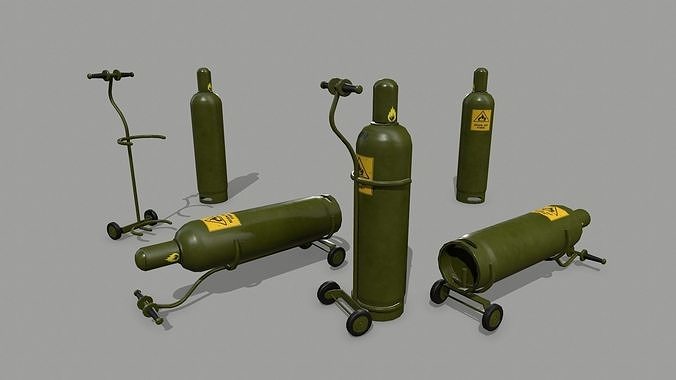 Propane Tank Low-poly 3D model