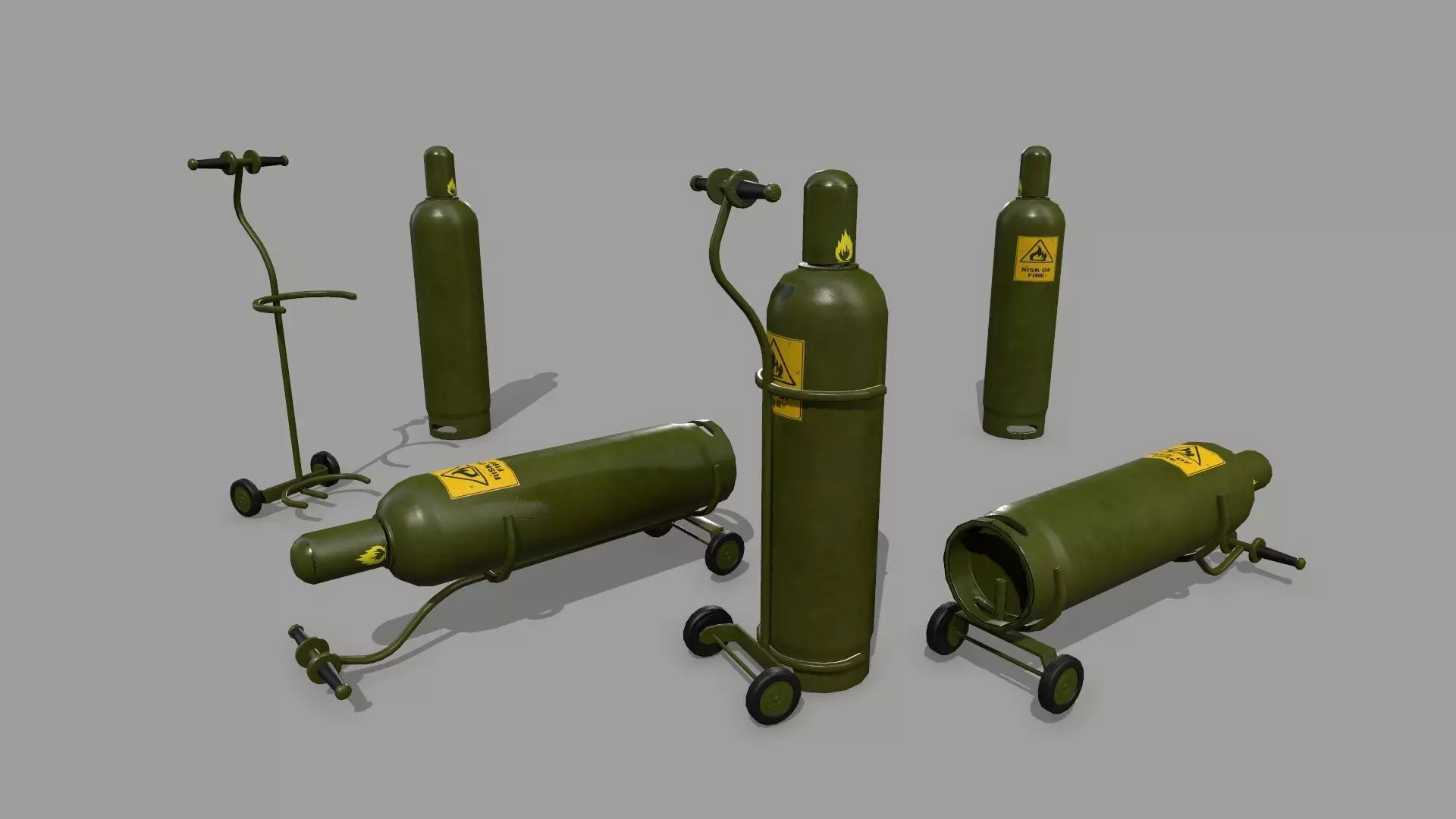 Propane Tank Low-poly 3D model_0