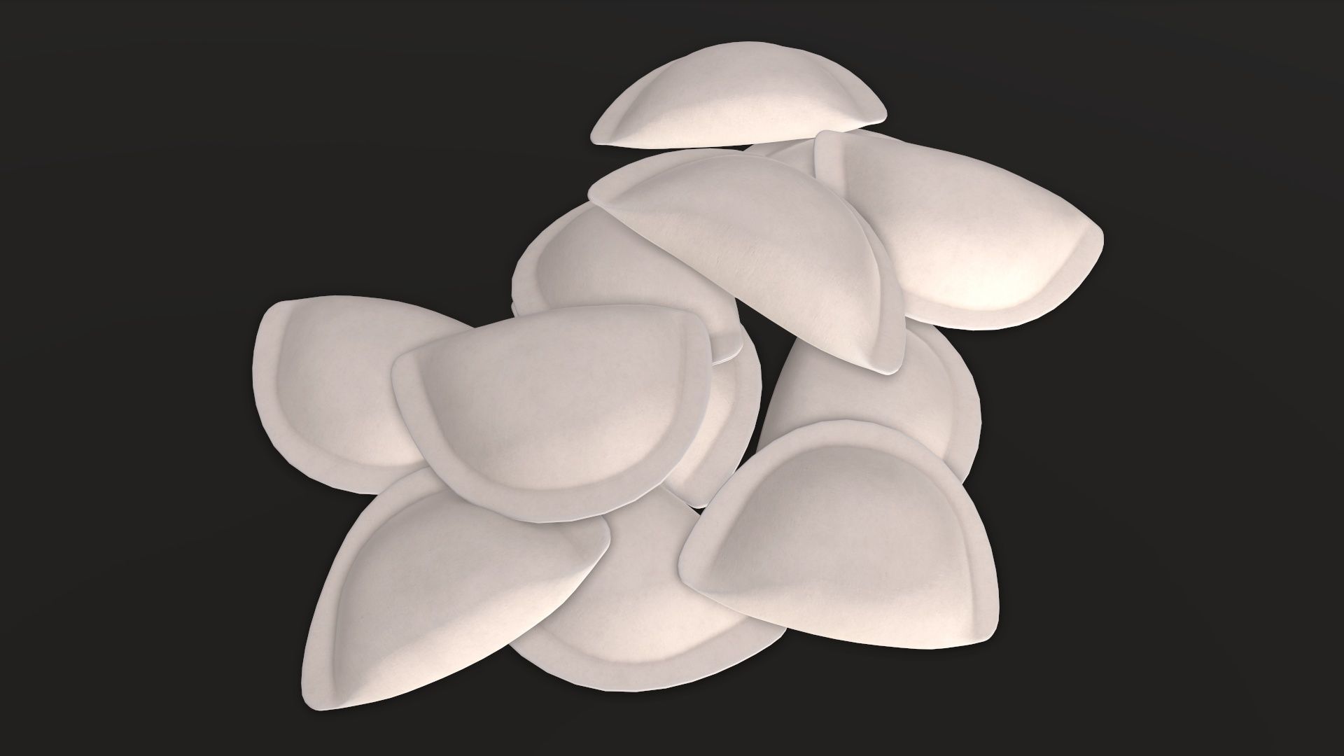 Dumplings food 01 3D model_1