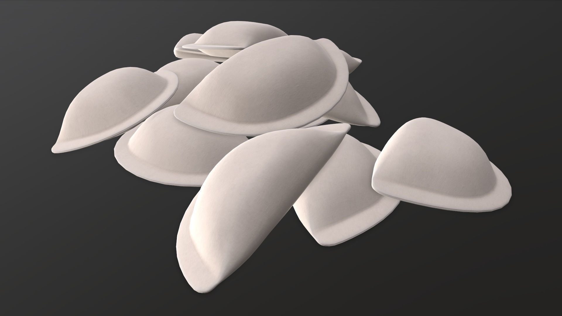 Dumplings food 01 3D model_2