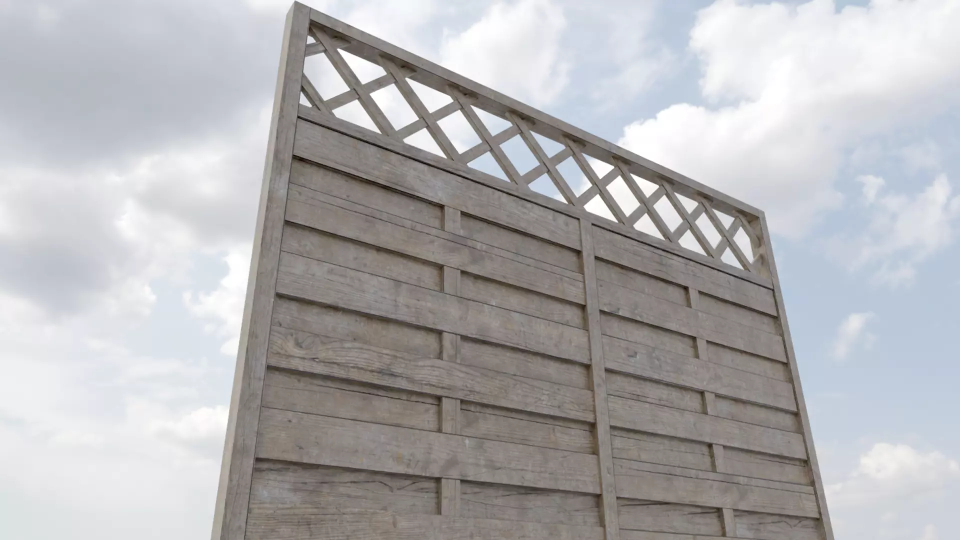 Modular Fence Low-poly 3D model_3