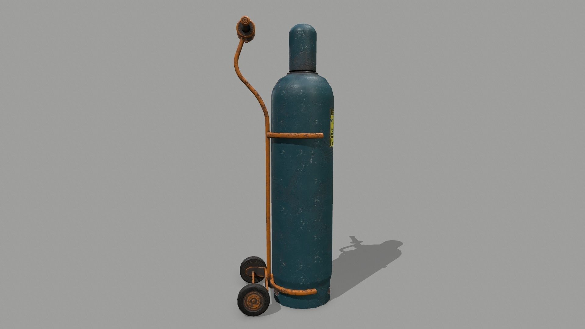 gas cylinder Low-poly 3D model_3
