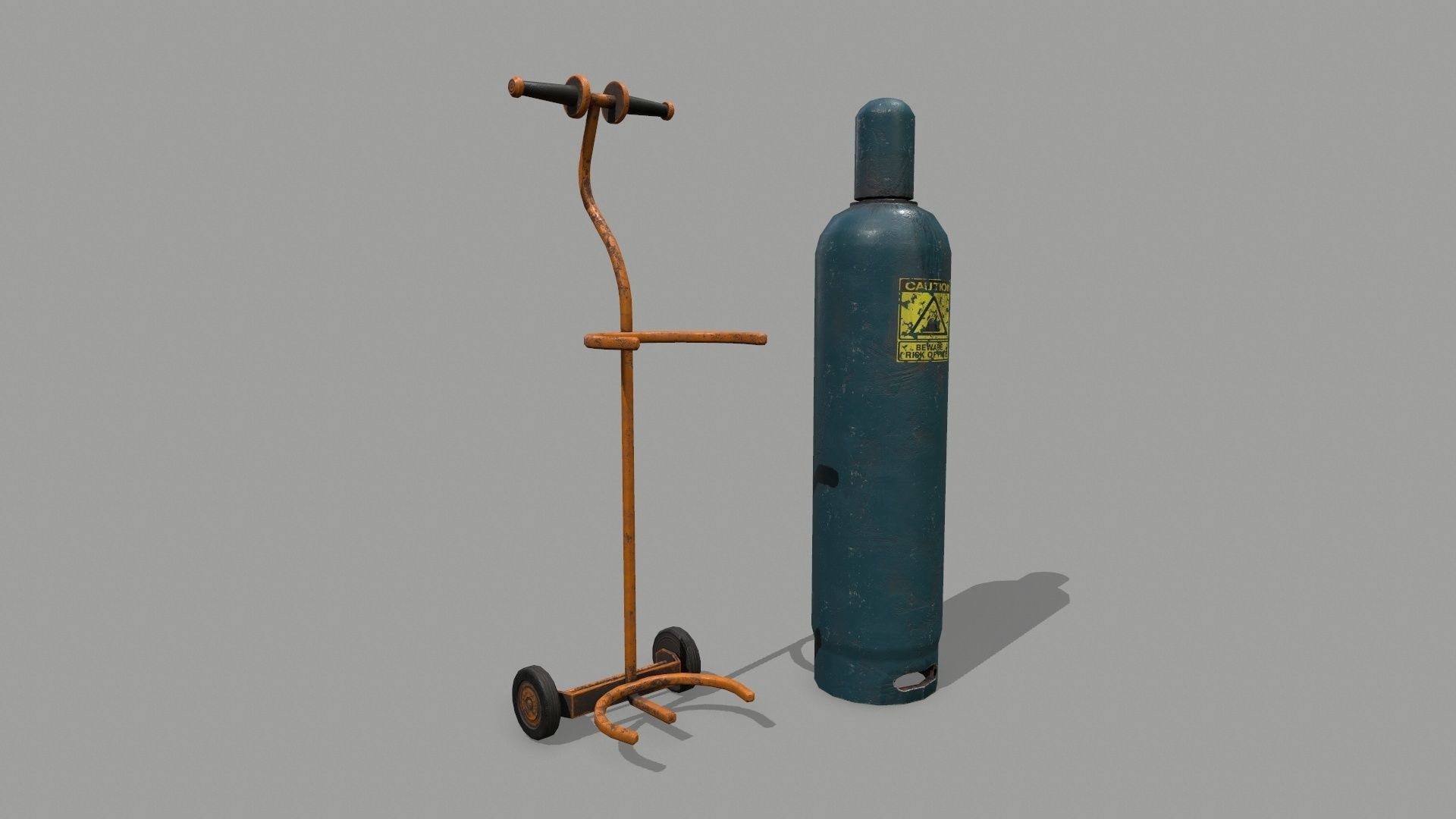 gas cylinder Low-poly 3D model_8