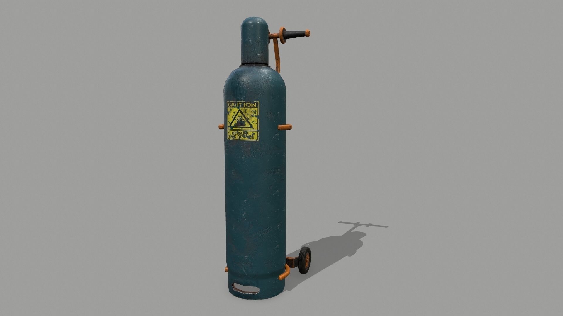 gas cylinder Low-poly 3D model_9