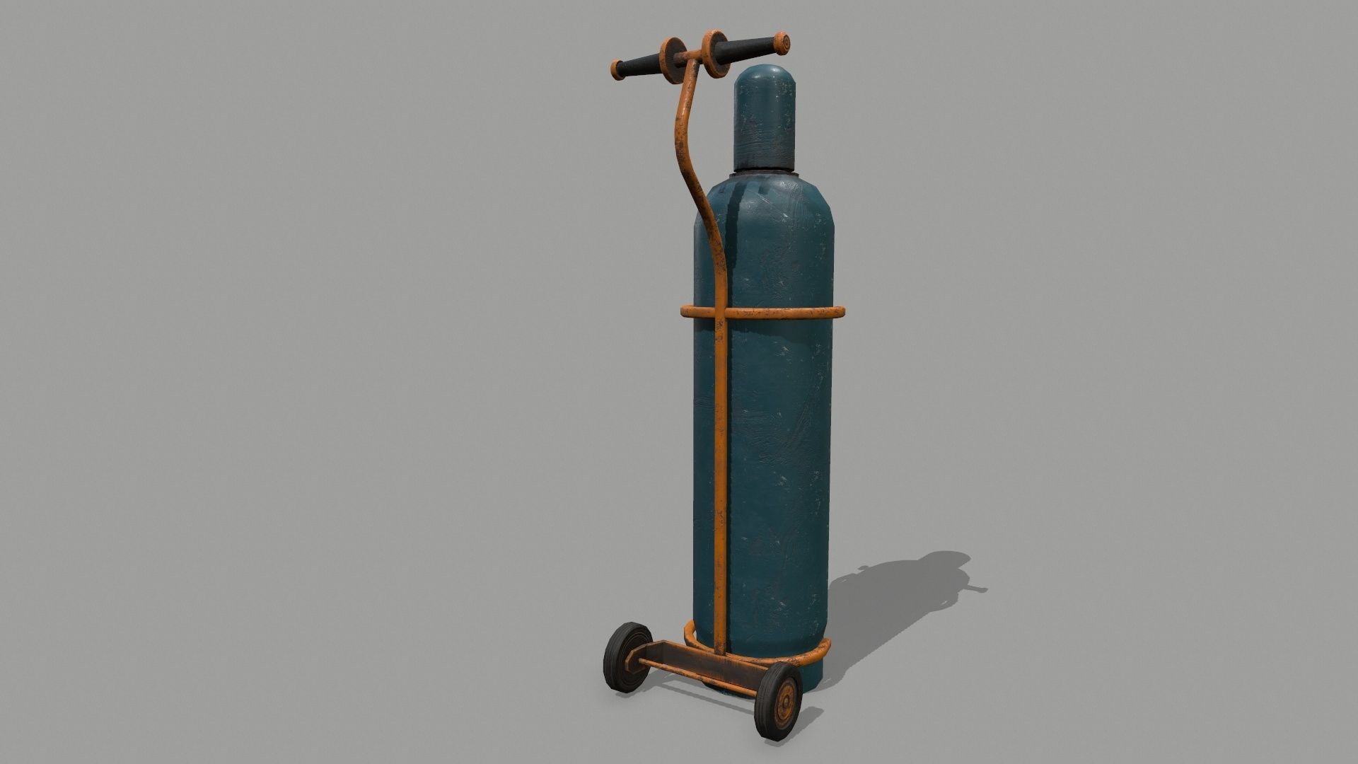 gas cylinder Low-poly 3D model_5