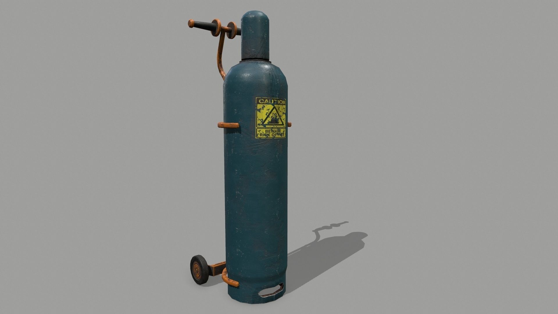 gas cylinder Low-poly 3D model_2