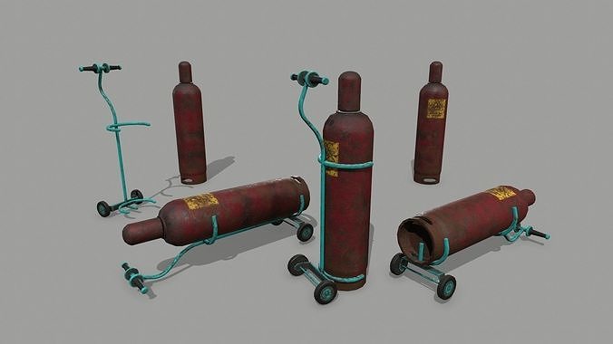Propane Tank Low-poly 3D model