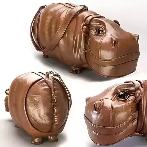 hippo leather bag