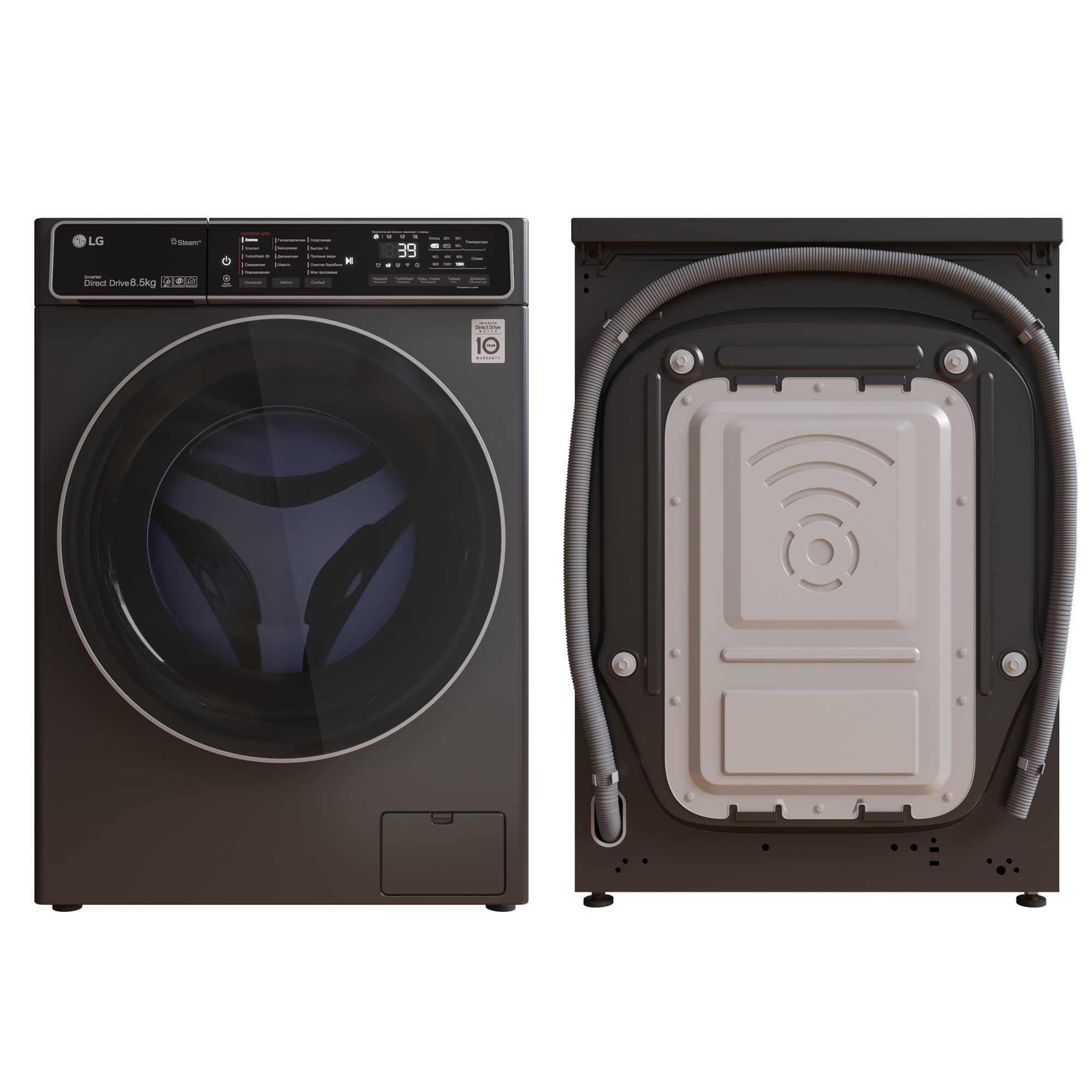 Washing machine AI DD LG F2T9GW9P 3D model_1