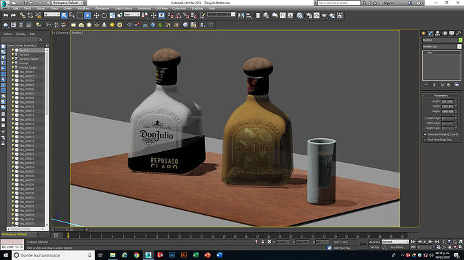 Tequila Don Julio Bottle 3D model 3