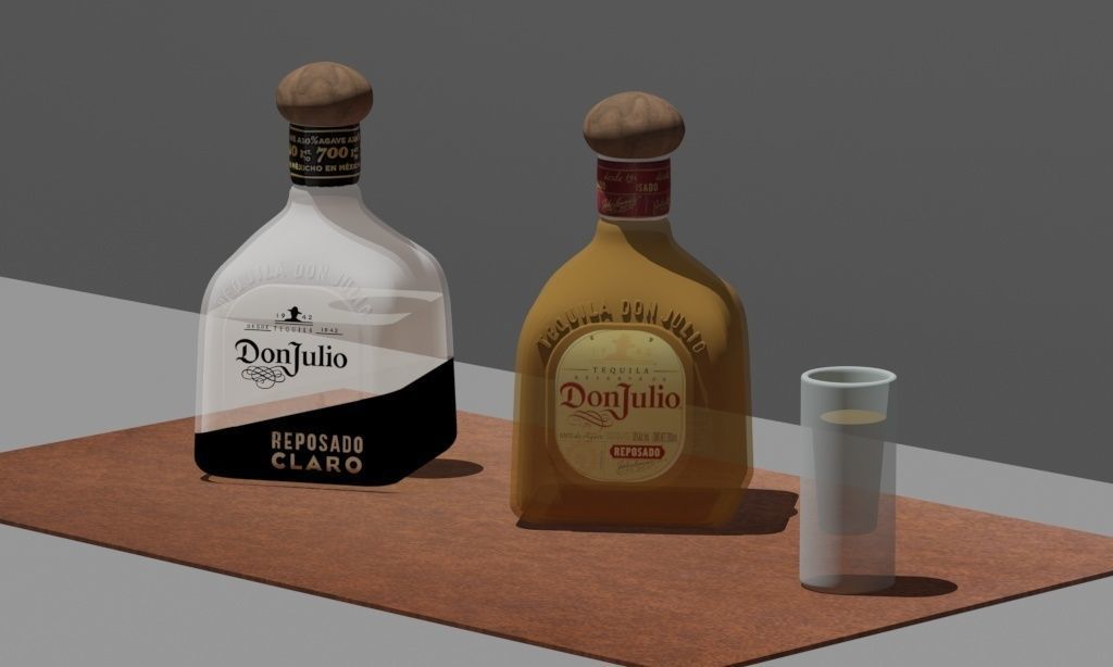 Tequila Don Julio Bottle 3D model_8