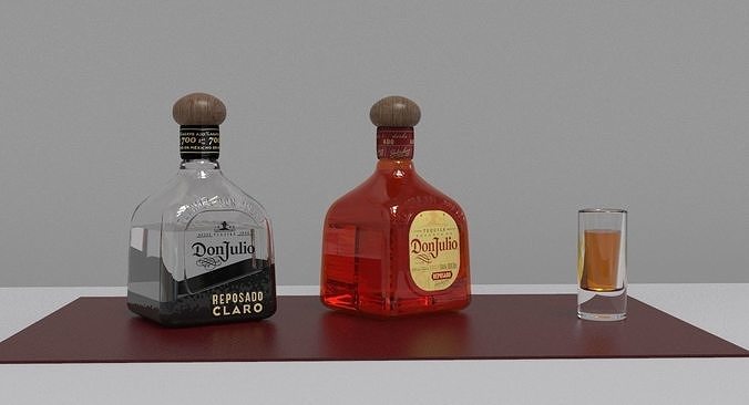 Tequila Don Julio Bottle 3D model 7