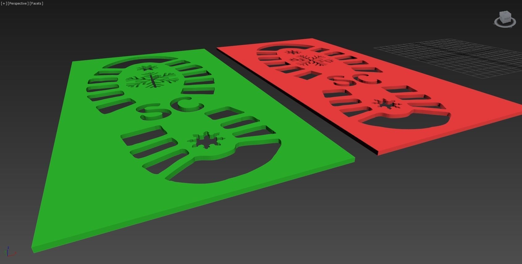 Santa Boot Print Stencils 3D print model_2