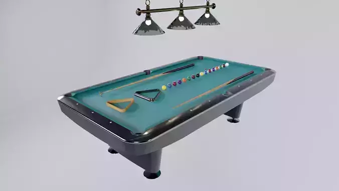 Pool Table Low-poly 3D model