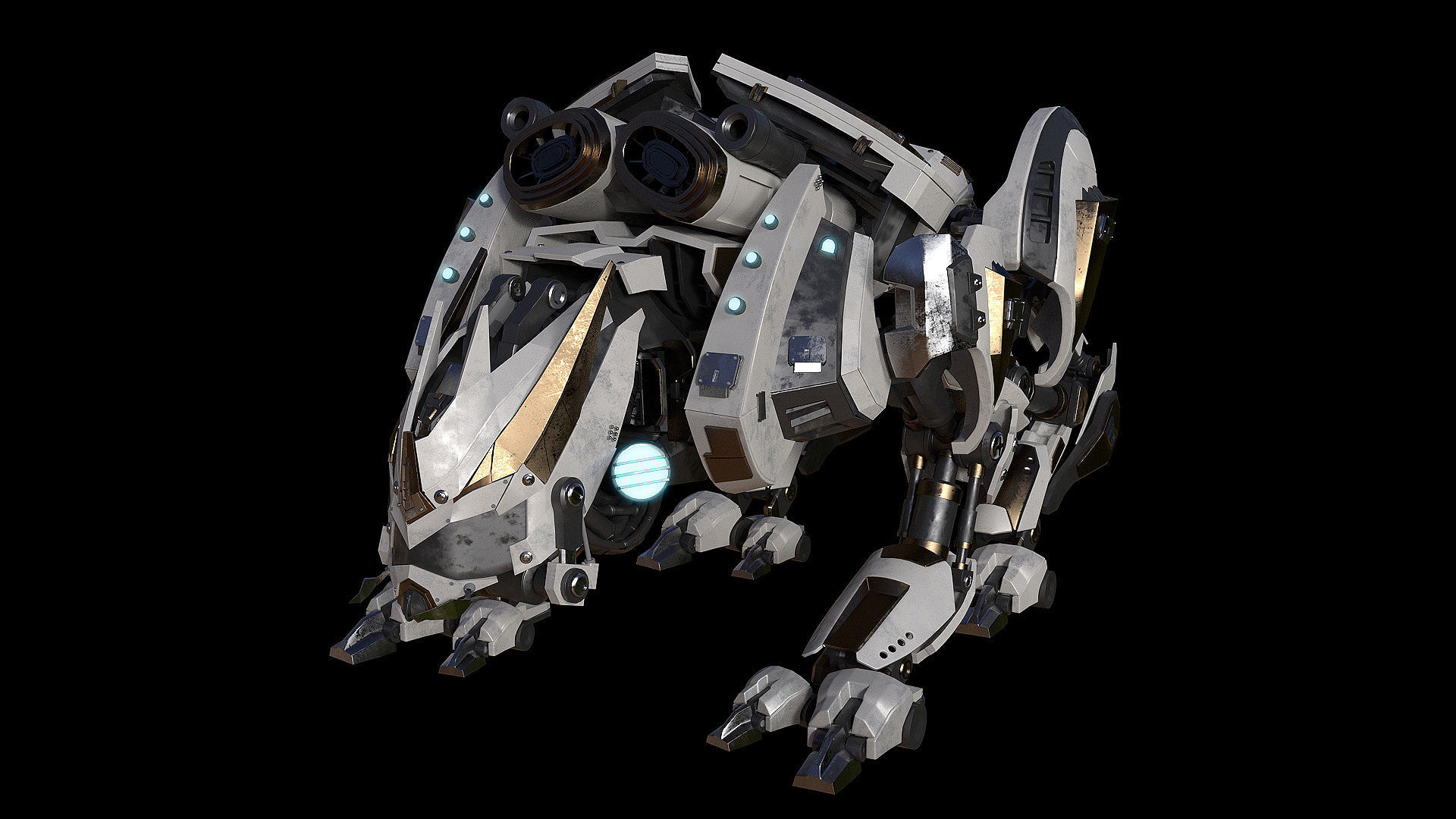 Iron tiger 3D model_2