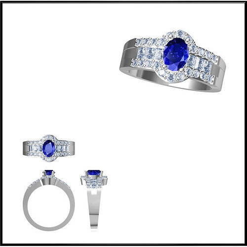 JCD Format Vintage engagement rings jewelcad 3D print model
