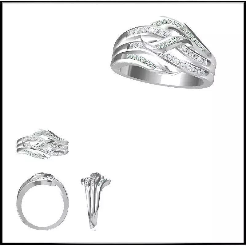 JCD Format Vintage engagement rings cad engagement ring design 3D print model