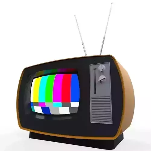 Retro TV Low-poly 3D model